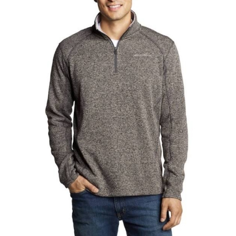 Eddie Bauer Radiator Fleese 1/4 Zip charcoal gray size XL